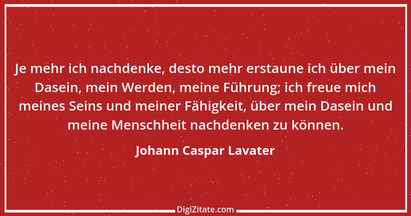 Zitat von Johann Caspar Lavater 229