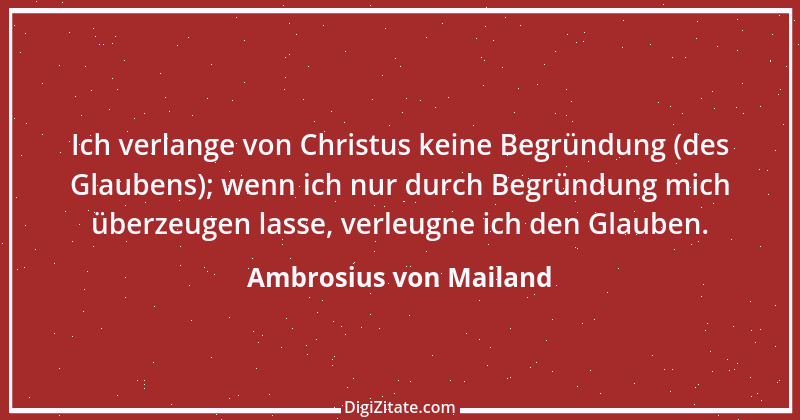 Zitat von Ambrosius von Mailand 37