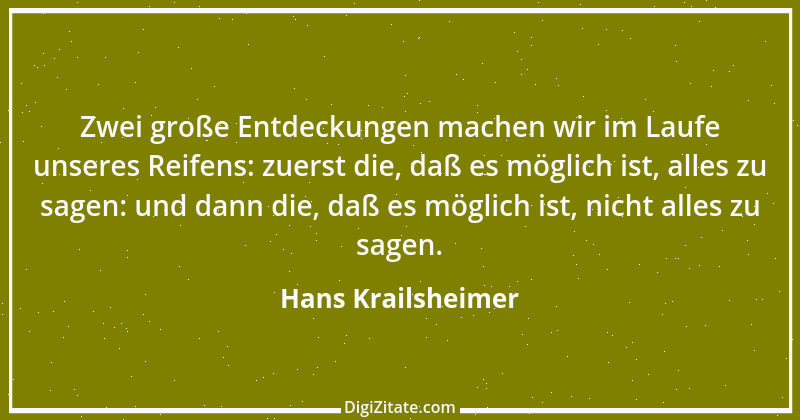 Zitat von Hans Krailsheimer 12