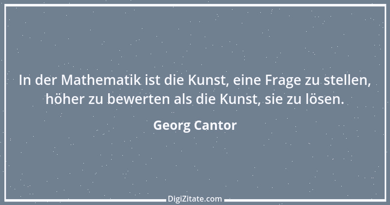 Zitat von Georg Cantor 1