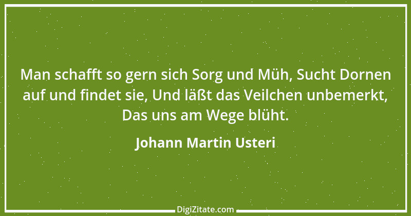 Zitat von Johann Martin Usteri 3