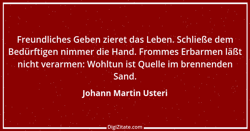 Zitat von Johann Martin Usteri 4