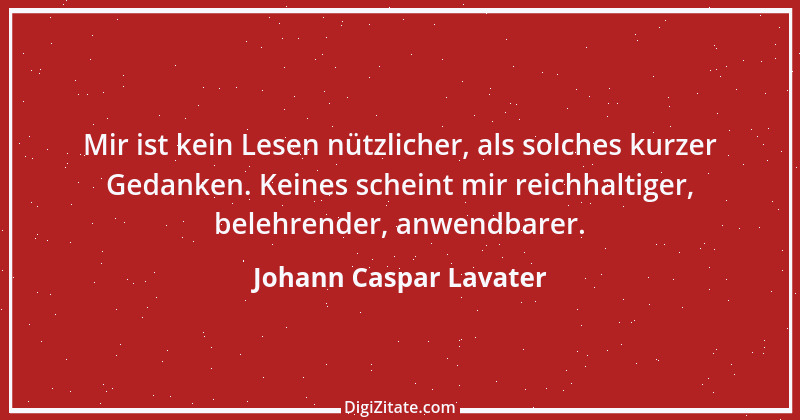 Zitat von Johann Caspar Lavater 239