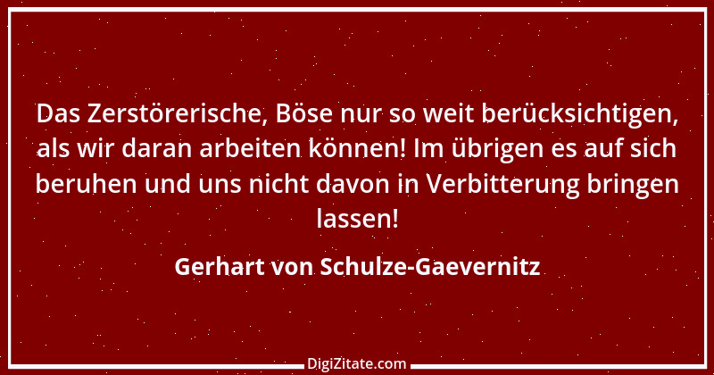 Zitat von Gerhart von Schulze-Gaevernitz 1