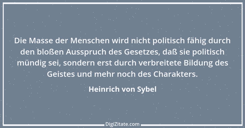 Zitat von Heinrich von Sybel 2