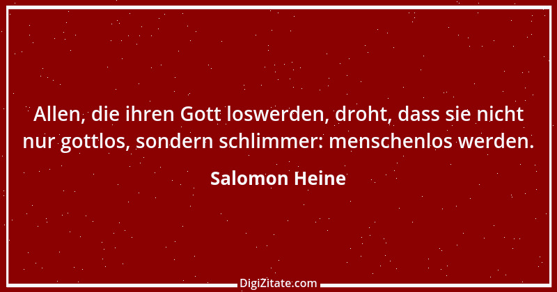 Zitat von Salomon Heine 1