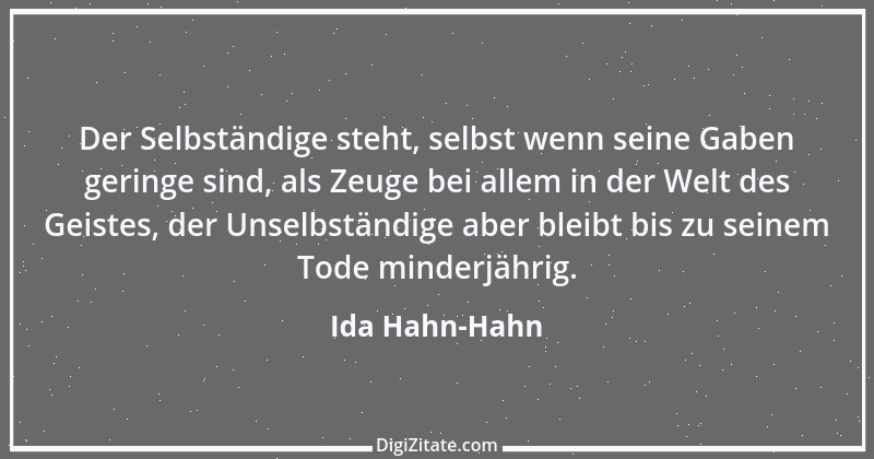 Zitat von Ida Hahn-Hahn 19