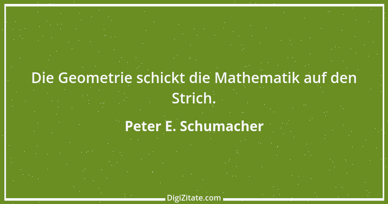 Zitat von Peter E. Schumacher 85