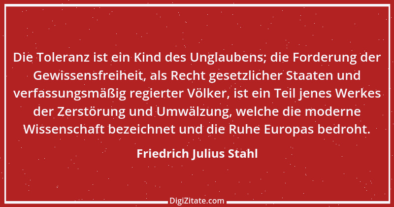 Zitat von Friedrich Julius Stahl 1