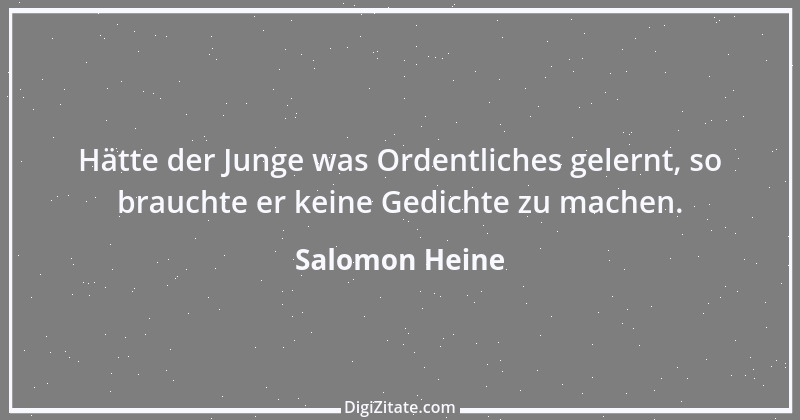 Zitat von Salomon Heine 2