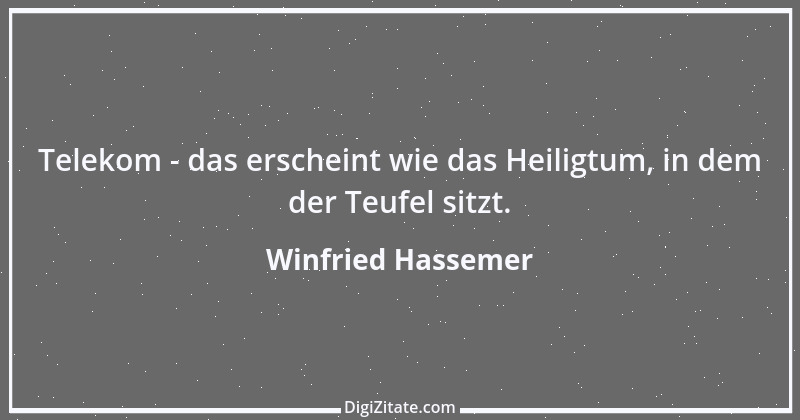 Zitat von Winfried Hassemer 1