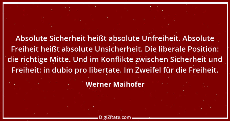 Zitat von Werner Maihofer 1