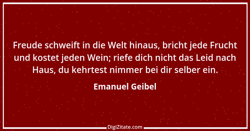 Zitat von Emanuel Geibel 140