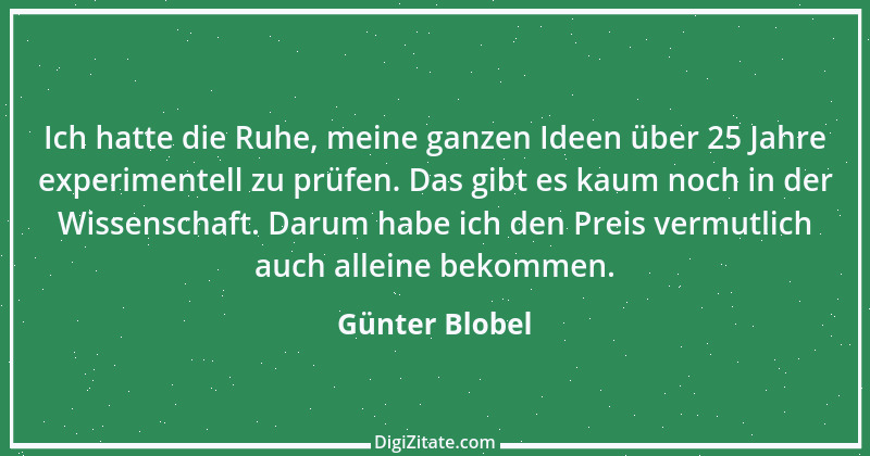 Zitat von Günter Blobel 1