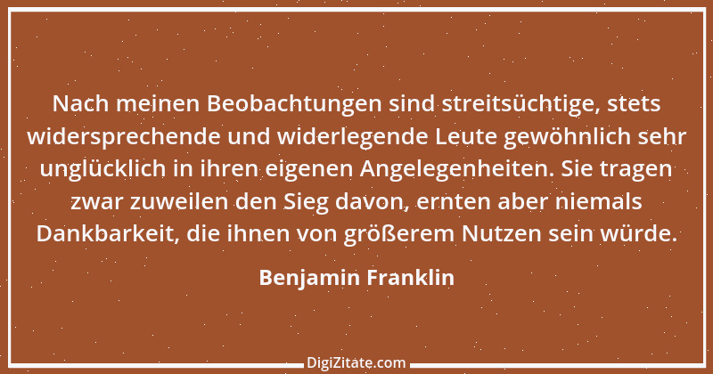 Zitat von Benjamin Franklin 158