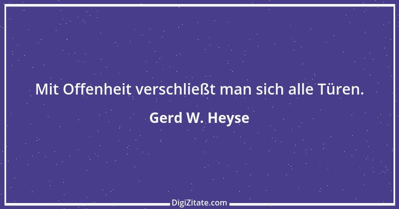 Zitat von Gerd W. Heyse 415