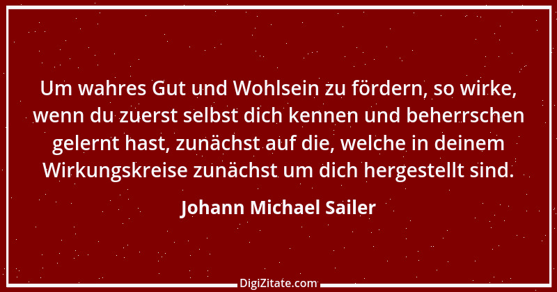 Zitat von Johann Michael Sailer 28