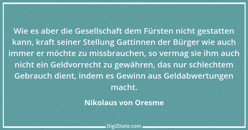 Zitat von Nikolaus von Oresme 1