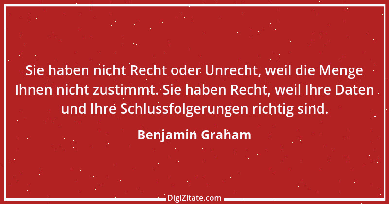 Zitat von Benjamin Graham 1