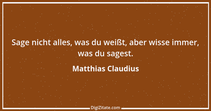 Zitat von Matthias Claudius 11