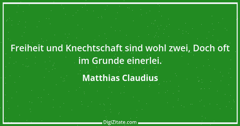 Zitat von Matthias Claudius 12