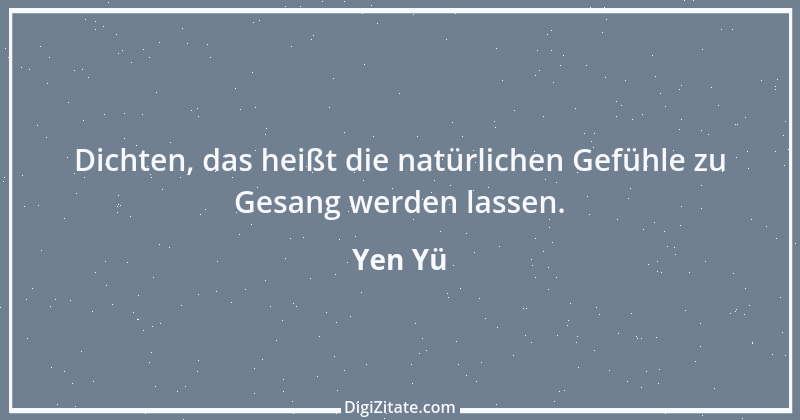 Zitat von Yen Yü 1