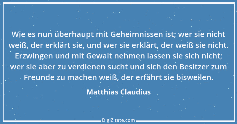 Zitat von Matthias Claudius 18