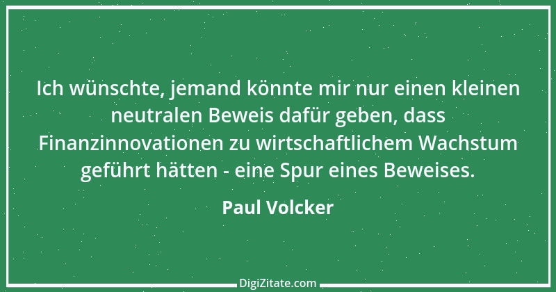 Zitat von Paul Volcker 2