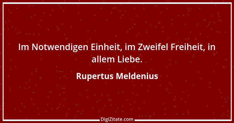 Zitat von Rupertus Meldenius 1