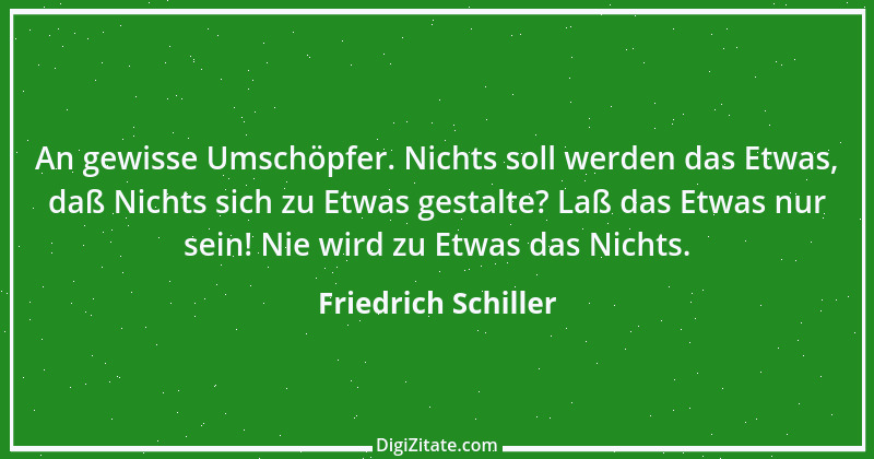 Zitat von Friedrich Schiller 1842