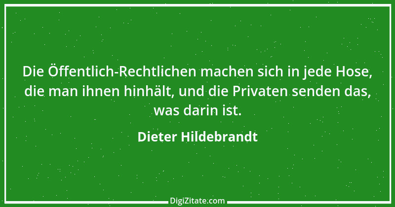 Zitat von Dieter Hildebrandt 3