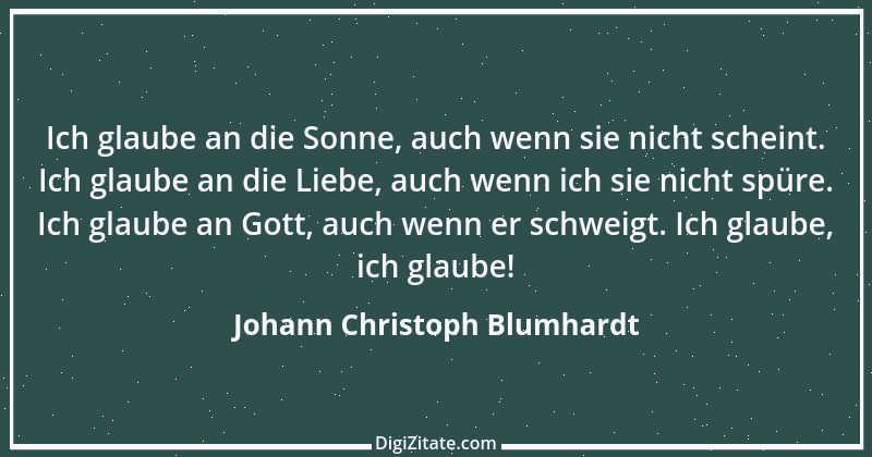 Zitat von Johann Christoph Blumhardt 21