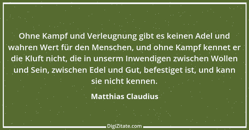 Zitat von Matthias Claudius 24