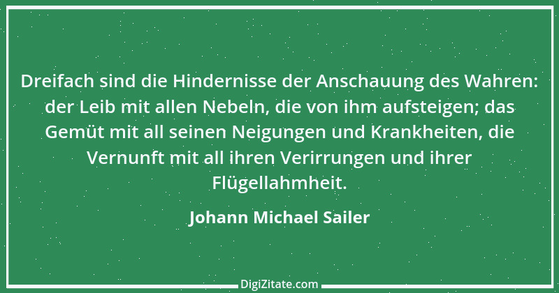 Zitat von Johann Michael Sailer 48