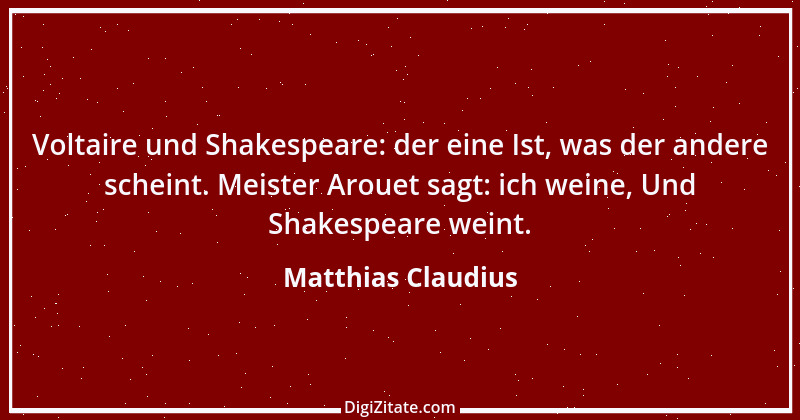 Zitat von Matthias Claudius 25