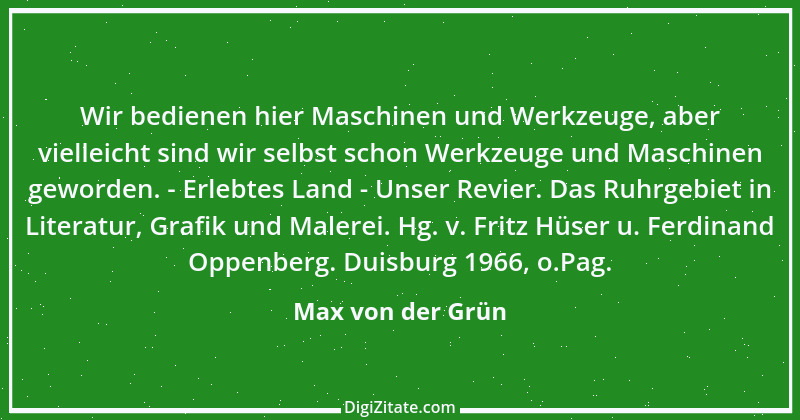 Zitat von Max von der Grün 5