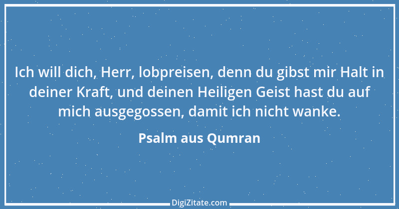 Zitat von Psalm aus Qumran 1