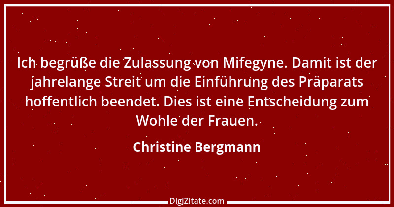 Zitat von Christine Bergmann 1