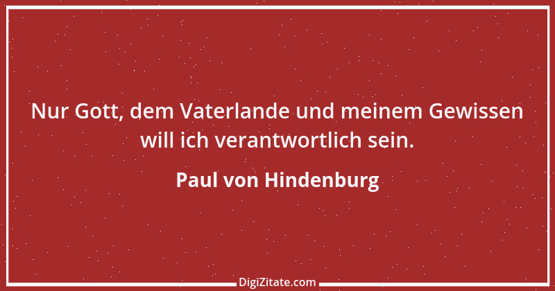 Zitat von Paul von Hindenburg 9