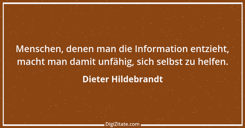 Zitat von Dieter Hildebrandt 9