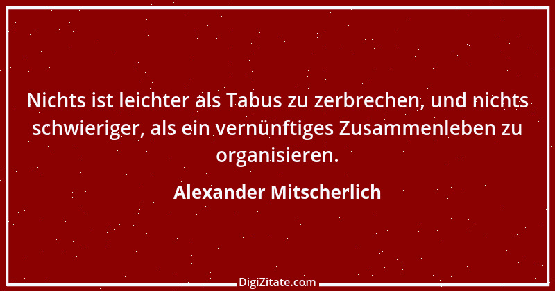 Zitat von Alexander Mitscherlich 2