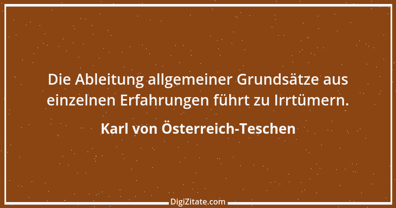 Zitat von Karl von Österreich-Teschen 1