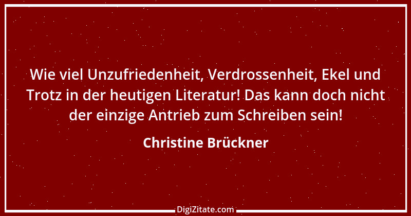 Zitat von Christine Brückner 2