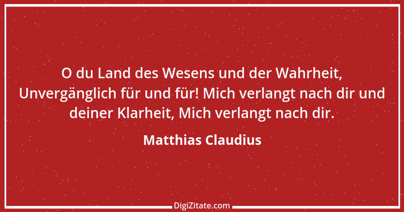 Zitat von Matthias Claudius 40