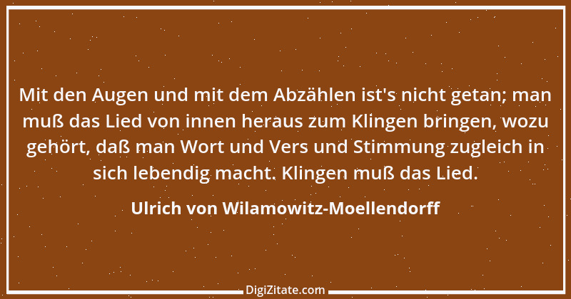 Zitat von Ulrich von Wilamowitz-Moellendorff 2