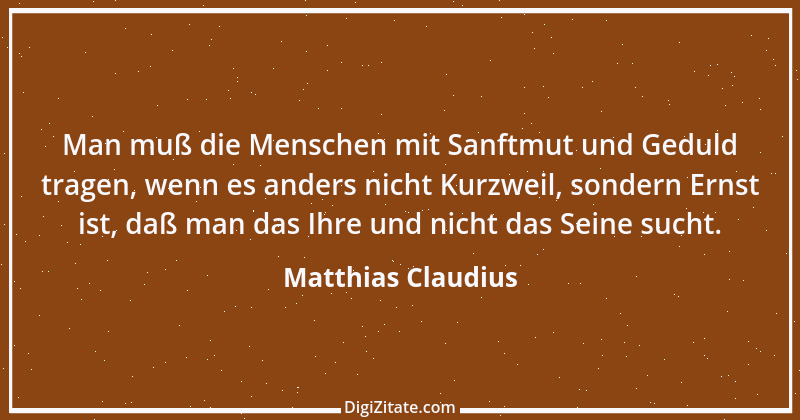 Zitat von Matthias Claudius 42