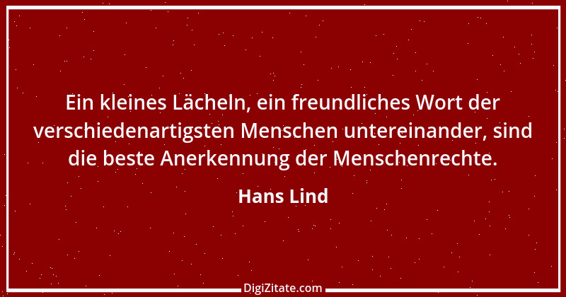 Zitat von Hans Lind 1