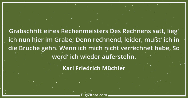 Zitat von Karl Friedrich Müchler 1