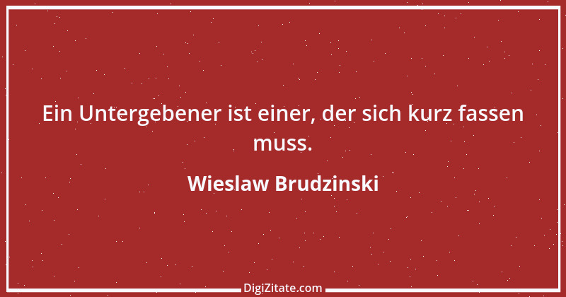 Zitat von Wieslaw Brudzinski 142