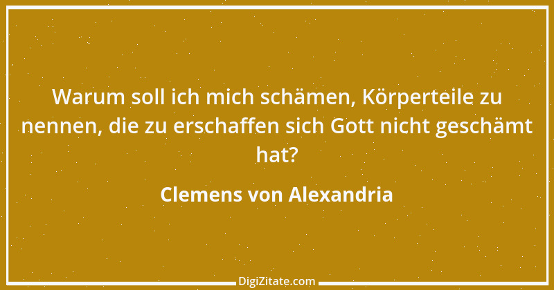 Zitat von Clemens von Alexandria 10